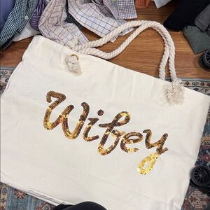 WIFEY BEACH TOTE/Bag
